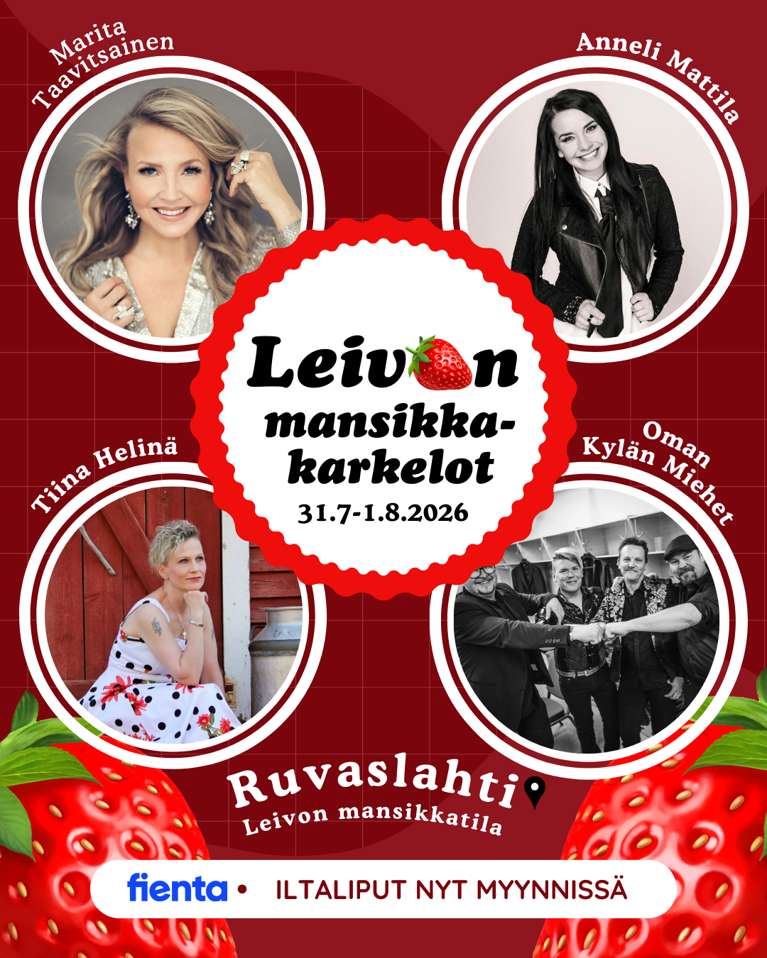 instagram postauskuvia mansikkakarkeloihin